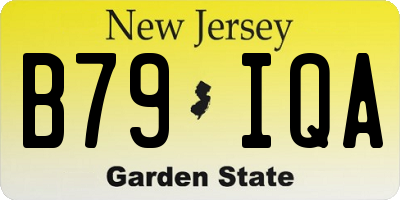 NJ license plate B79IQA