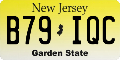 NJ license plate B79IQC