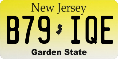 NJ license plate B79IQE