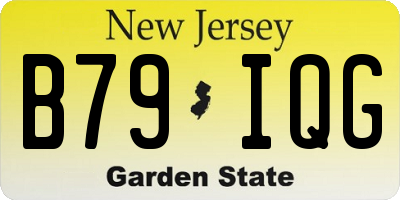 NJ license plate B79IQG