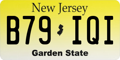 NJ license plate B79IQI