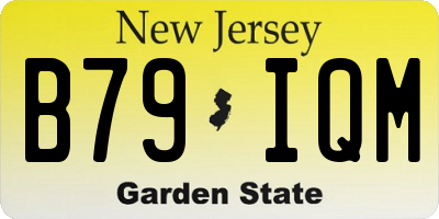 NJ license plate B79IQM