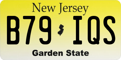 NJ license plate B79IQS