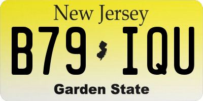 NJ license plate B79IQU