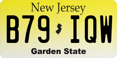 NJ license plate B79IQW