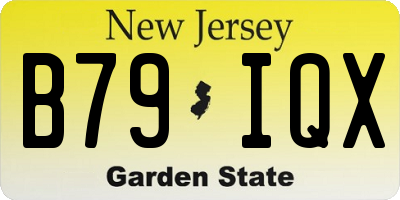 NJ license plate B79IQX
