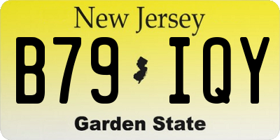 NJ license plate B79IQY