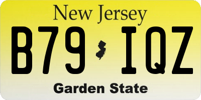 NJ license plate B79IQZ