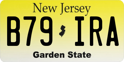 NJ license plate B79IRA
