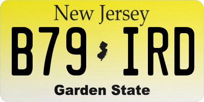 NJ license plate B79IRD