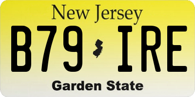 NJ license plate B79IRE