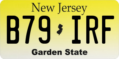 NJ license plate B79IRF