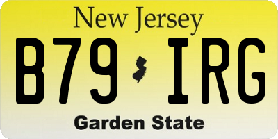 NJ license plate B79IRG