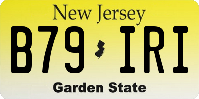 NJ license plate B79IRI