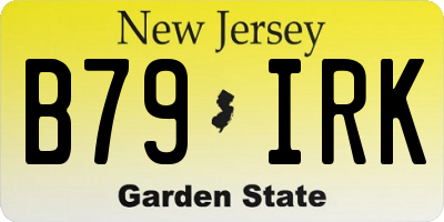 NJ license plate B79IRK
