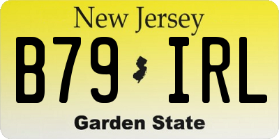 NJ license plate B79IRL