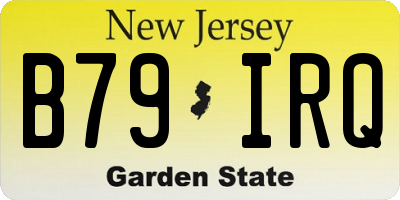 NJ license plate B79IRQ