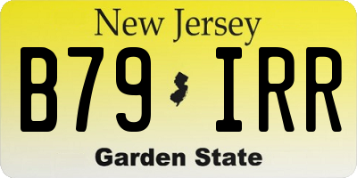 NJ license plate B79IRR
