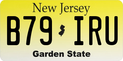 NJ license plate B79IRU