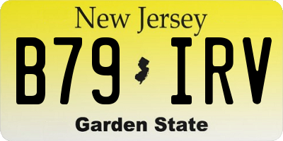 NJ license plate B79IRV