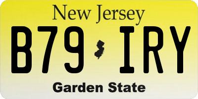 NJ license plate B79IRY
