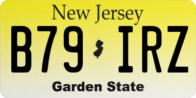 NJ license plate B79IRZ