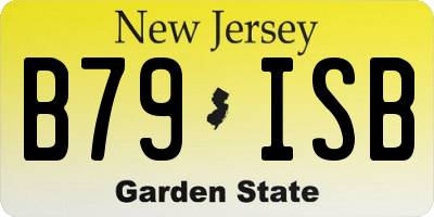 NJ license plate B79ISB