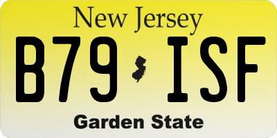 NJ license plate B79ISF