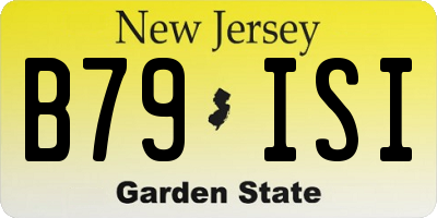 NJ license plate B79ISI