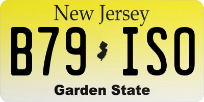 NJ license plate B79ISO