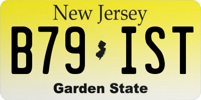 NJ license plate B79IST