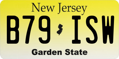 NJ license plate B79ISW