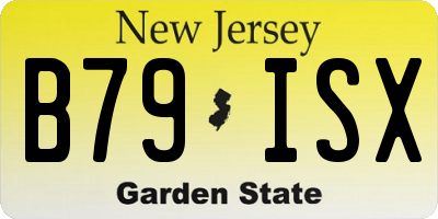 NJ license plate B79ISX