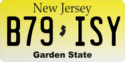 NJ license plate B79ISY
