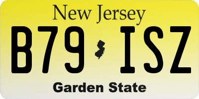 NJ license plate B79ISZ