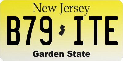 NJ license plate B79ITE