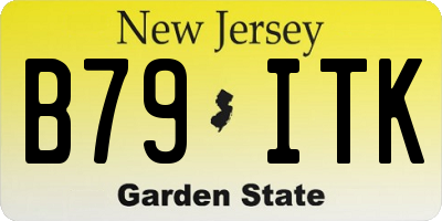 NJ license plate B79ITK