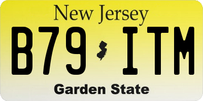 NJ license plate B79ITM