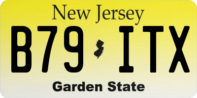 NJ license plate B79ITX