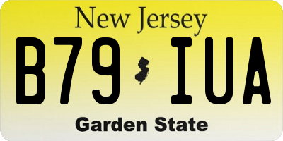 NJ license plate B79IUA