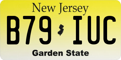 NJ license plate B79IUC