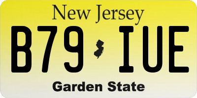 NJ license plate B79IUE