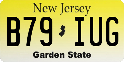 NJ license plate B79IUG