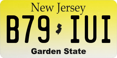 NJ license plate B79IUI