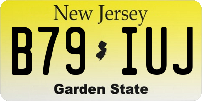 NJ license plate B79IUJ