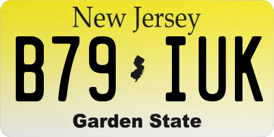 NJ license plate B79IUK