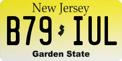 NJ license plate B79IUL