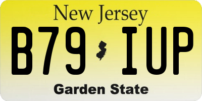 NJ license plate B79IUP