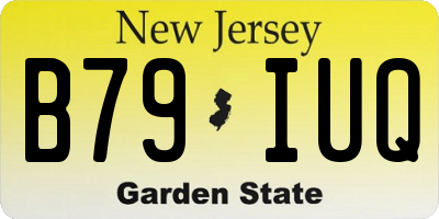 NJ license plate B79IUQ
