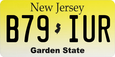 NJ license plate B79IUR